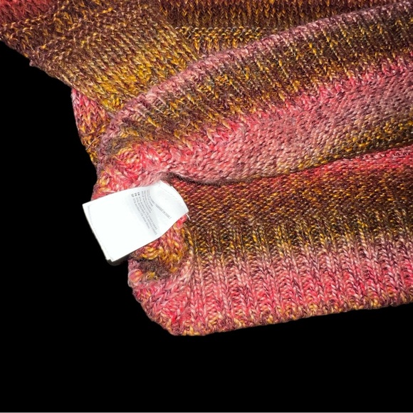 American Eagle Outfitters Pink Brown Stripe Crew Neck Sweater - Women's M EUC - Picture 4 of 4